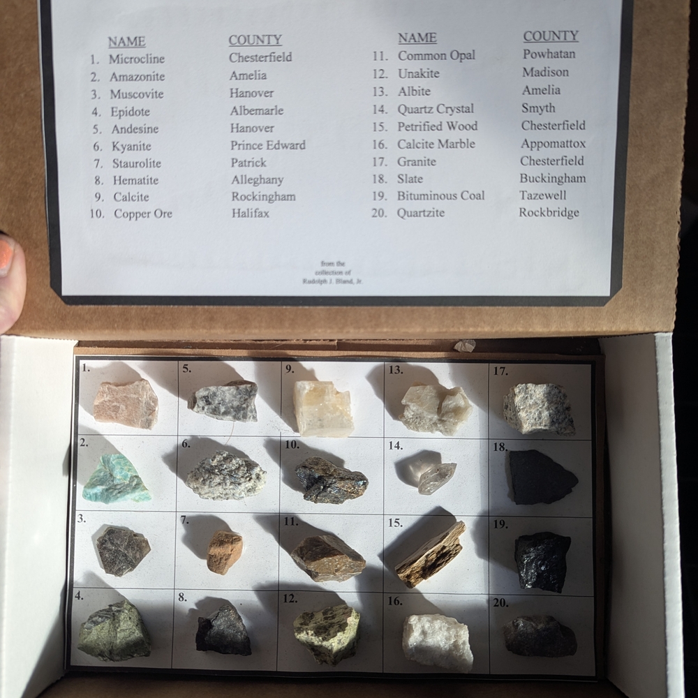 Virginia's Rock and Mineral Collection